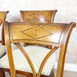 Vintage Elm Chairs in White Upholstery, 1950s, Set of 5