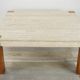 60s coffee table in teak and travertine