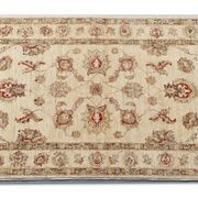 Traditional Runner Rug Handknotted Carpet Cream Area Gray Afghan Rug Home D