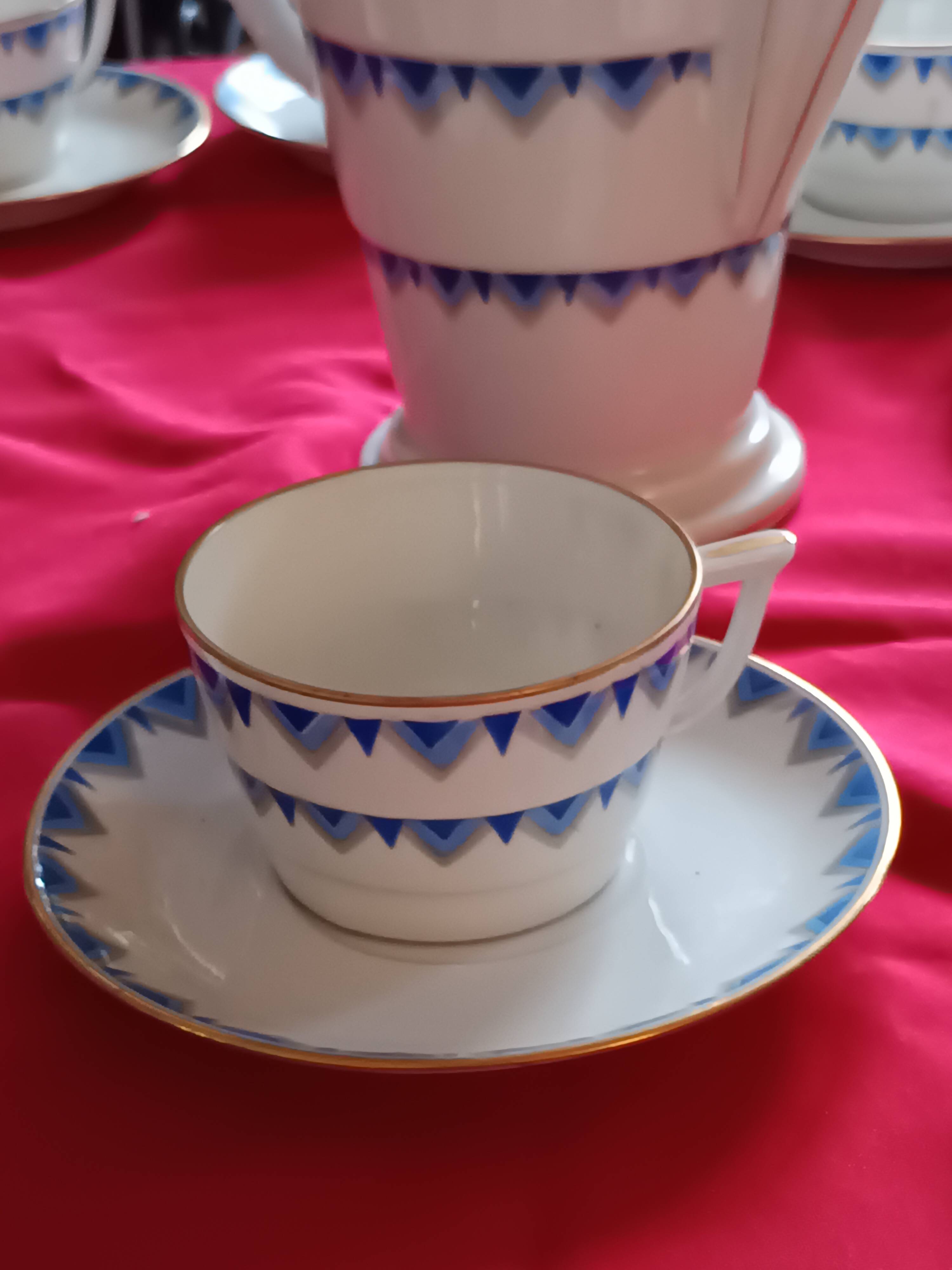 Art Deco coffee service Limoges attributed to Bétoule Legrand & Cie 1928