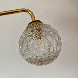 Vintage globe wall lamp in molded glass