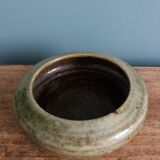 Stoneware bowl signed Fontgombault