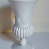 Antique milk glass baluster vase early 20th century