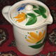 Earthenware service 1970 freehand painted decoration