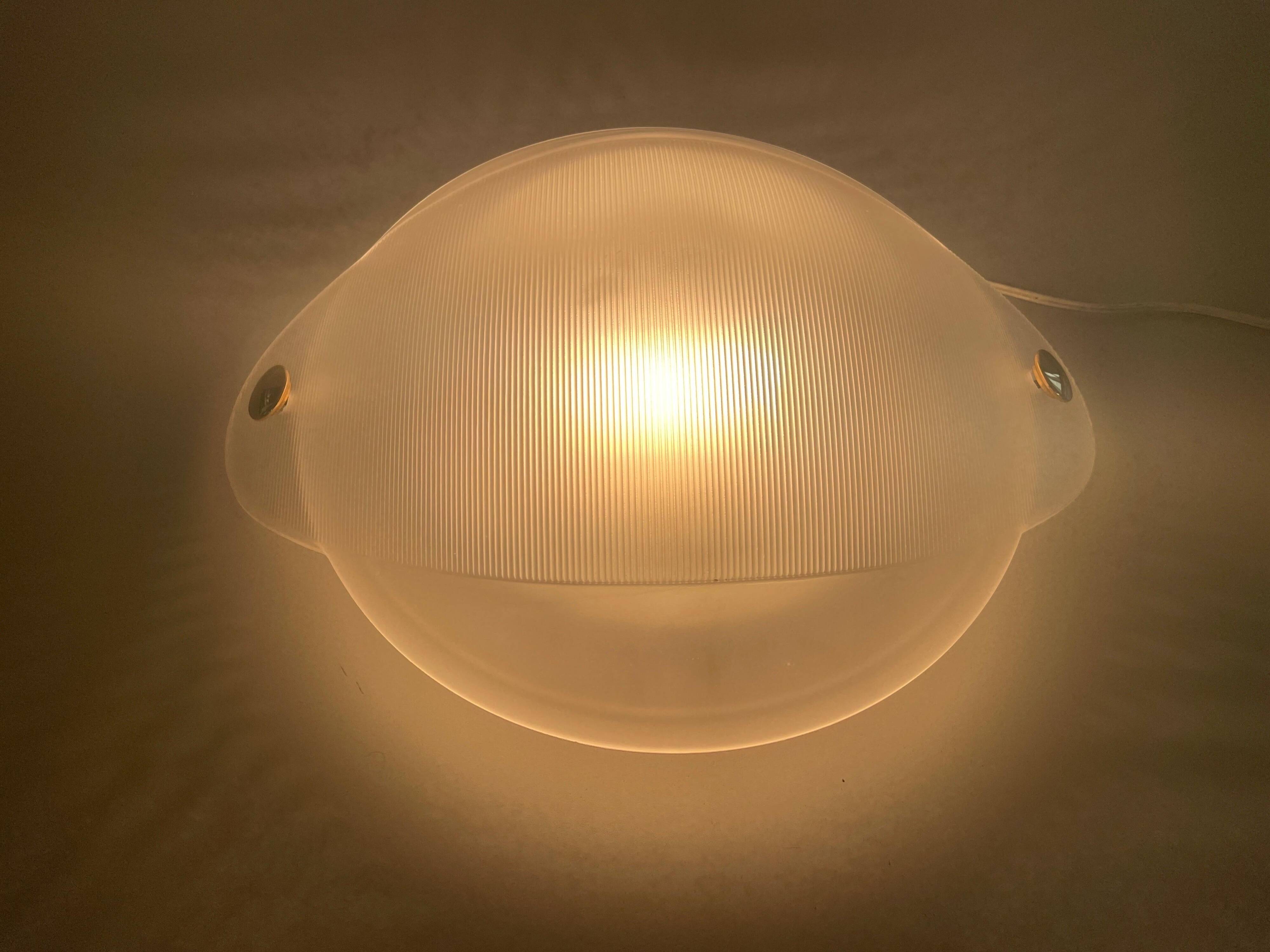 Glass ceiling light in the shape of a turtle shell, 1970s, Germany
