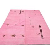 6x8  Pink Turkish Kilim Rug, 178x254Cm
