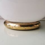 Lampe globe vintage en verre 1980