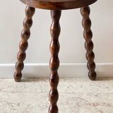 Vintage turned tripod wooden stool