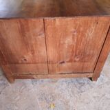 Old wooden chest of drawers plus veneer