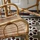 Vintage rattan desk and chair set for children