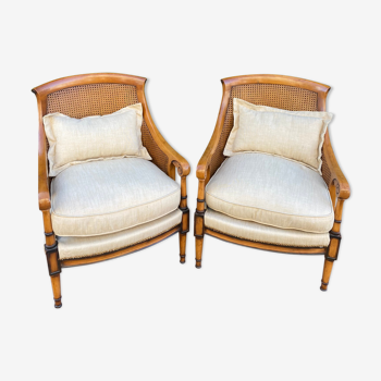 Pair of cherry armchairs