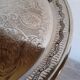 Silver metal tray 35 cm early 20th round