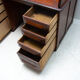 Antique roller blind writing desk 1930s, United Kingdom
