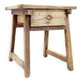 Rustic side table with drawer