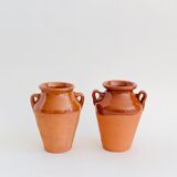 Pair of terracotta amphora vases