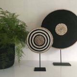 African Bamiléké Shield – Cameroon | Carved wood, beads & cowrie shells