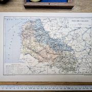 Map of Pas-de-Calais, printed in 1889.