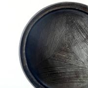 Set of "Kânâh" smoked terracotta dishes with ribbed interior | Ø 17-25-32-40 cm