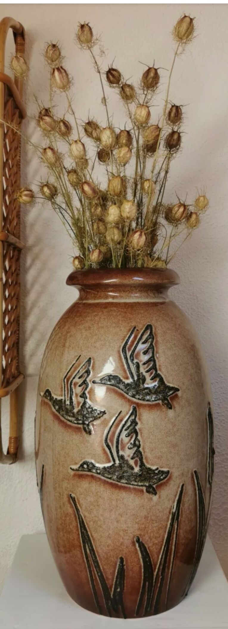 Vase West Germany Joncs