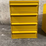 Yellow chest of drawers model 4601 by Simon Fussell for Kartell, 1970s