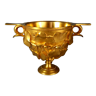 Vase ou coupe bronze doré de F. Barbedienne 1810-1892 décor feuillages & fruits signée SB