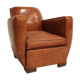 Leather armchair club old art deco, 1930