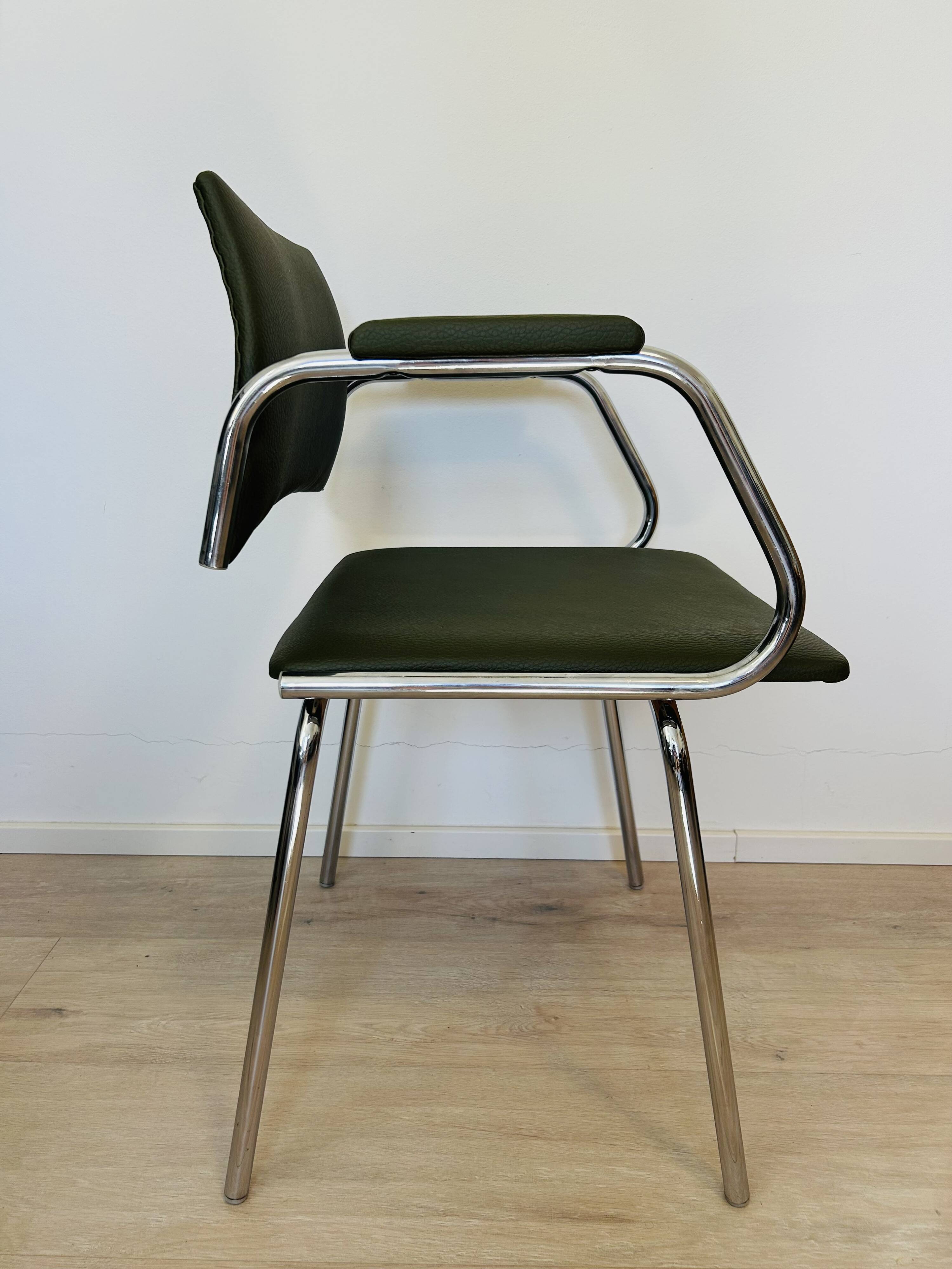 Fully Restored Olive Office Chair by Kovona from Czechoslovakia 1970’s