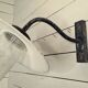 Industrial iron swan neck wall light