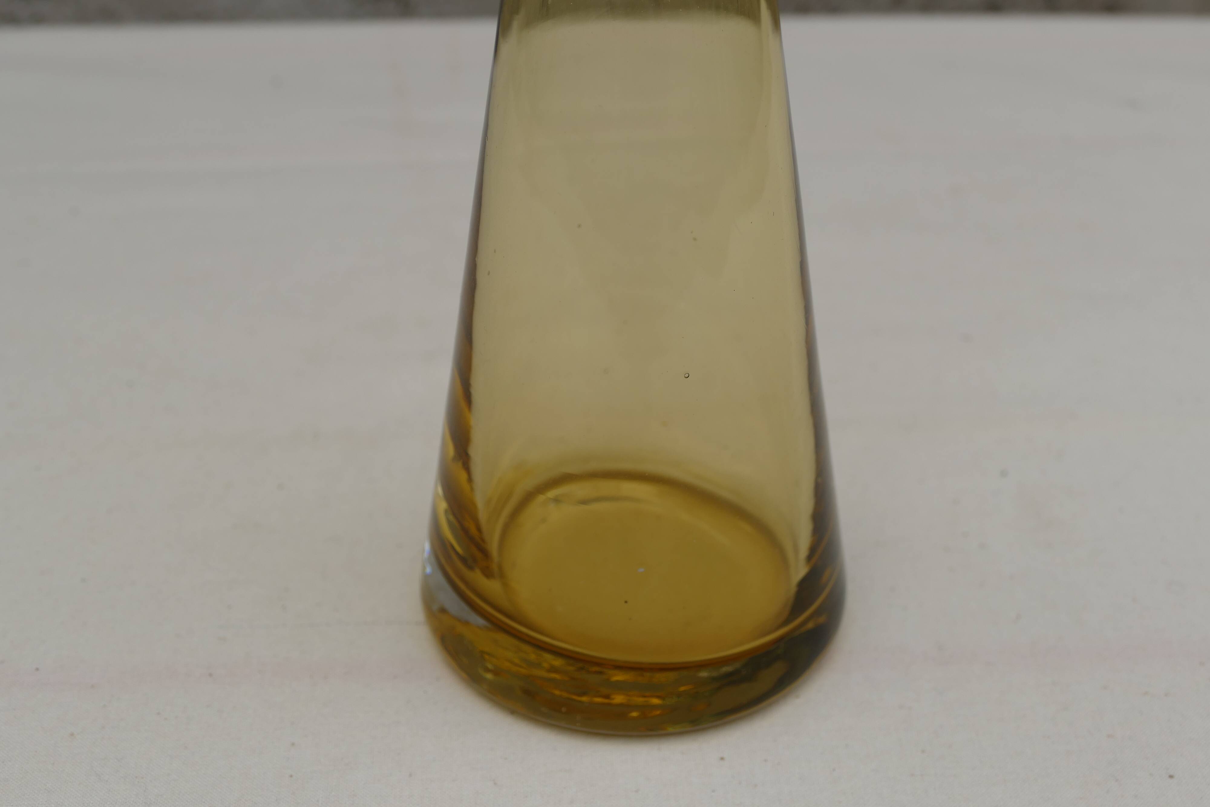 Olive green soliflore vase