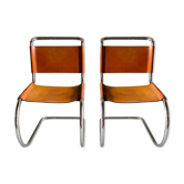 2 chairs MR10 by Ludwig Mies Van Der Rohe for Fasem, 1980