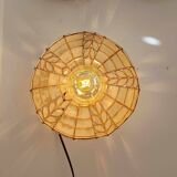 Art Deco wall lamp in mother-of-pearl wheat ear