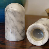 Salt and pepper shaker in Carrara marble
