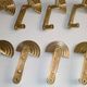 1 out of 12 pcs. Postmodern italian designer sottsass brass wall coat hooks