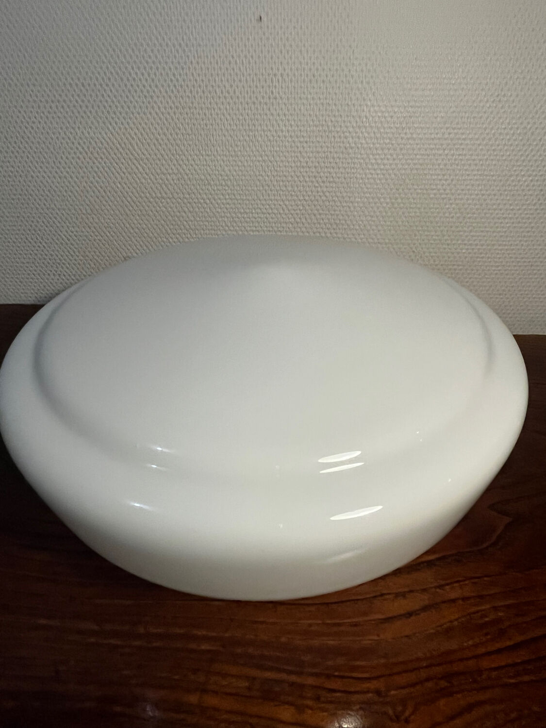 Pascot opaline globe pendant light, gold canopy