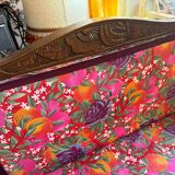 1930s sofa bed original art deco fabric