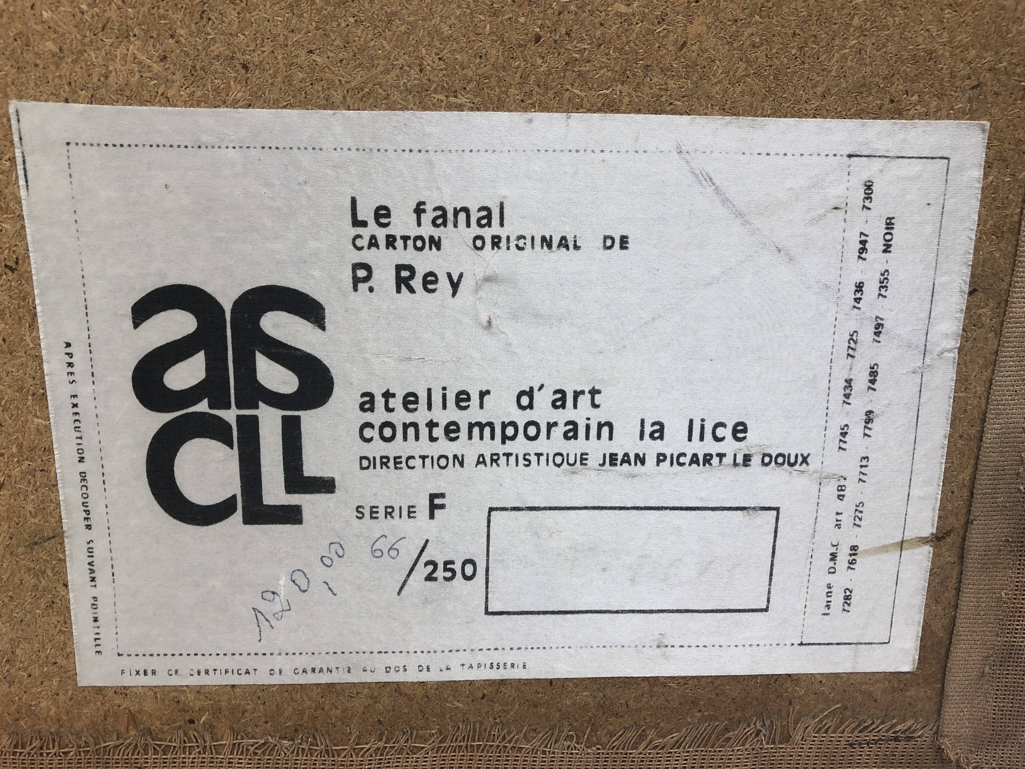 Tapestry le fanal by pierre rey and picard le doux 66/250 around 1950