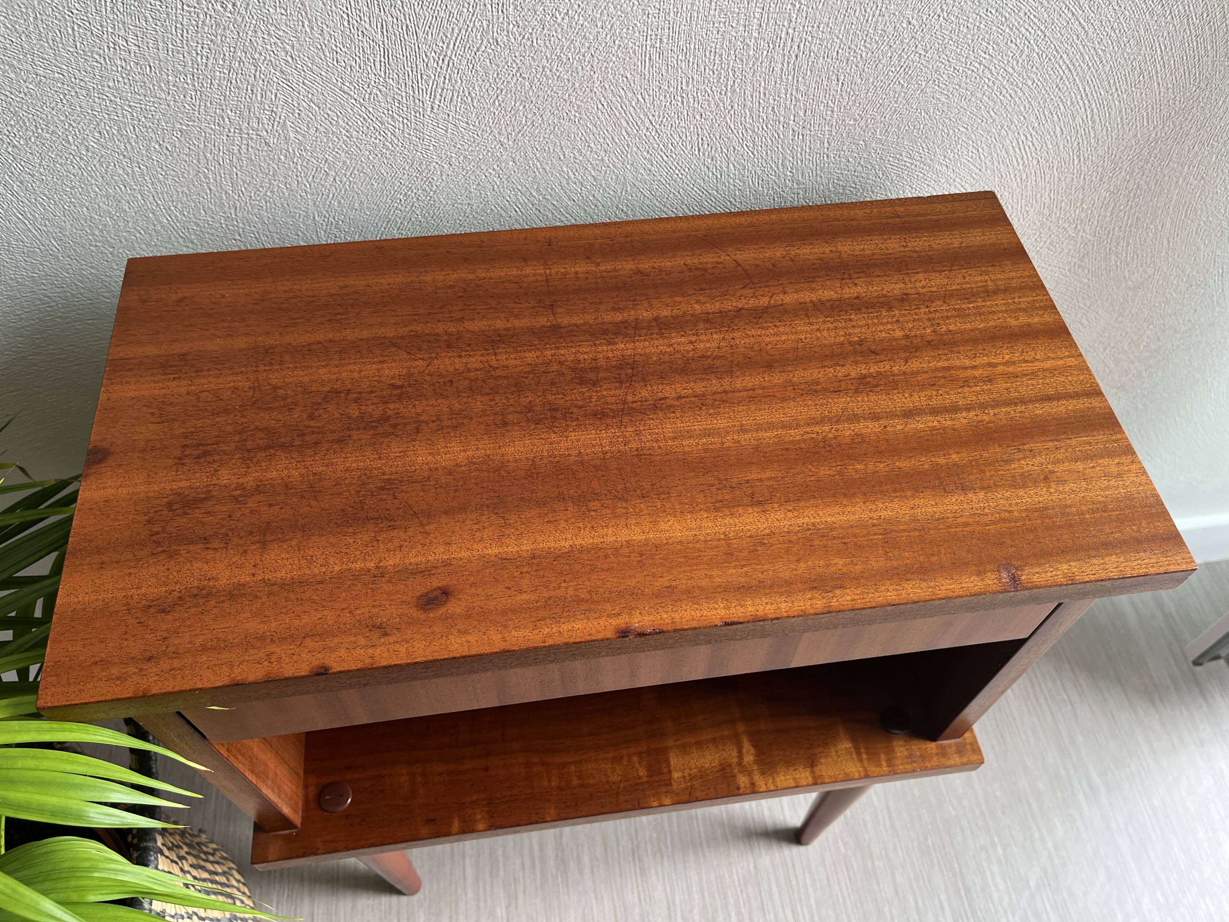 Bedside table vintage feet compass