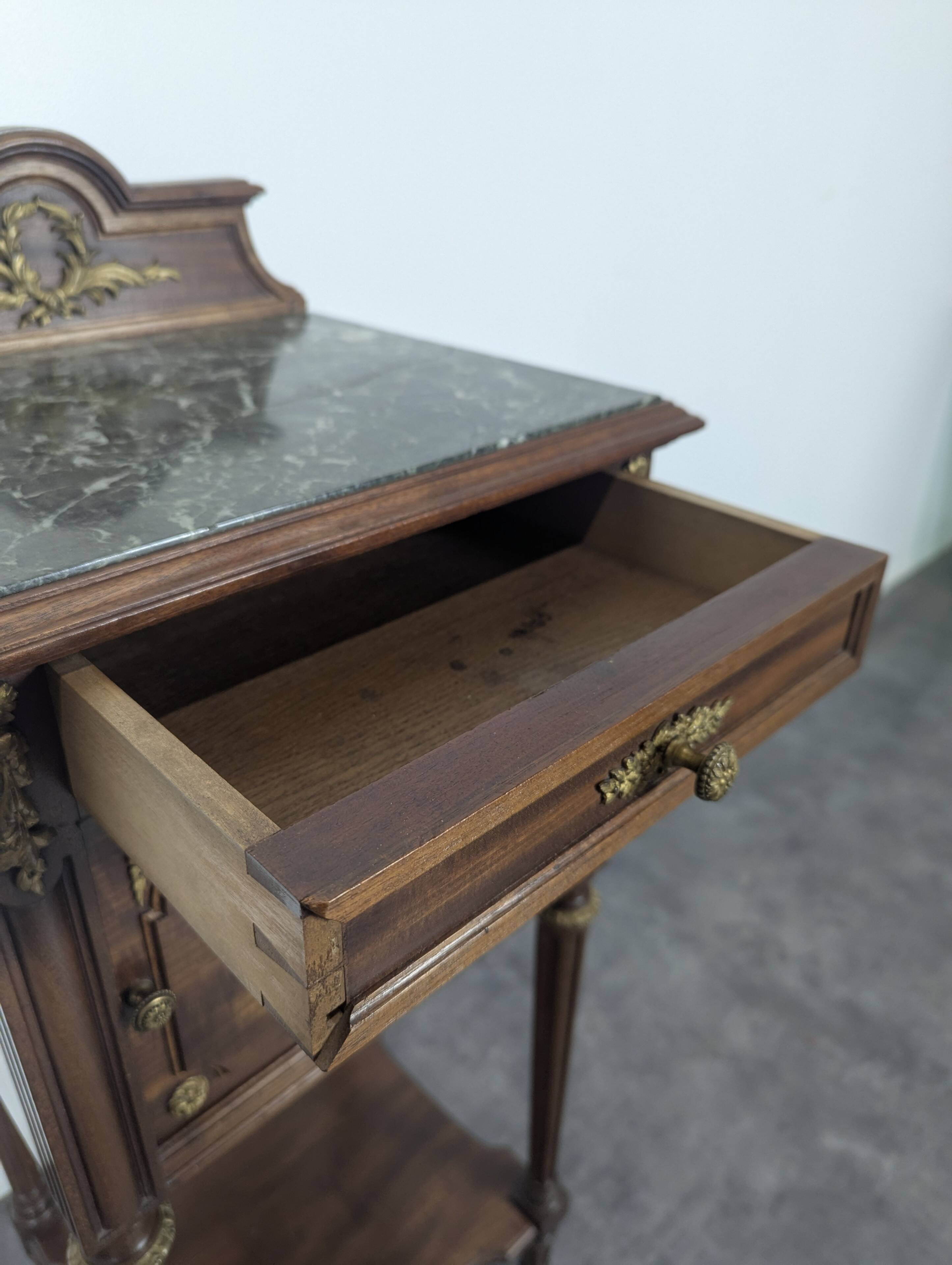Louis XVI style mahogany bedside table Faubourg St Antoine