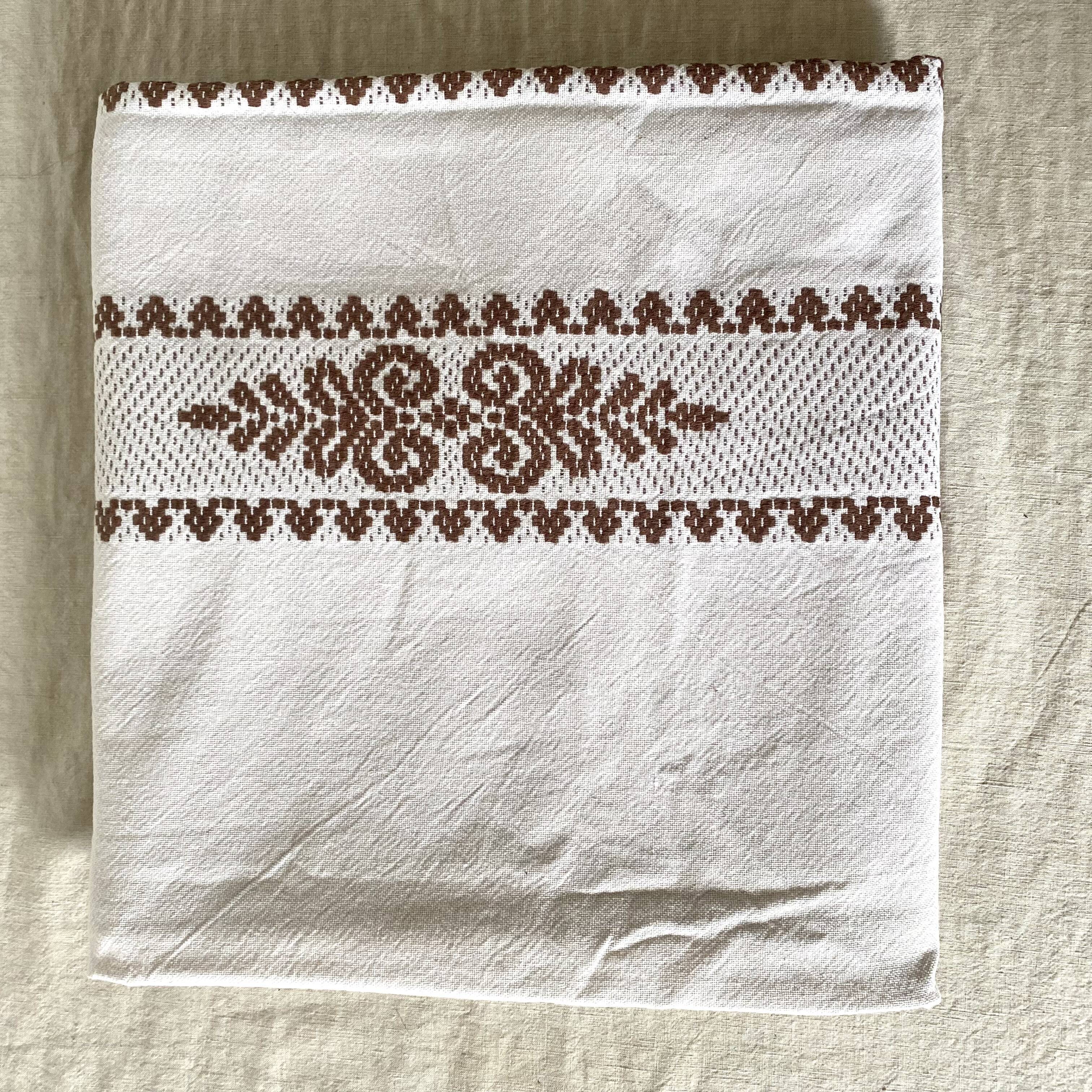 Vintage reversible rectangular tablecloth 140 X 180