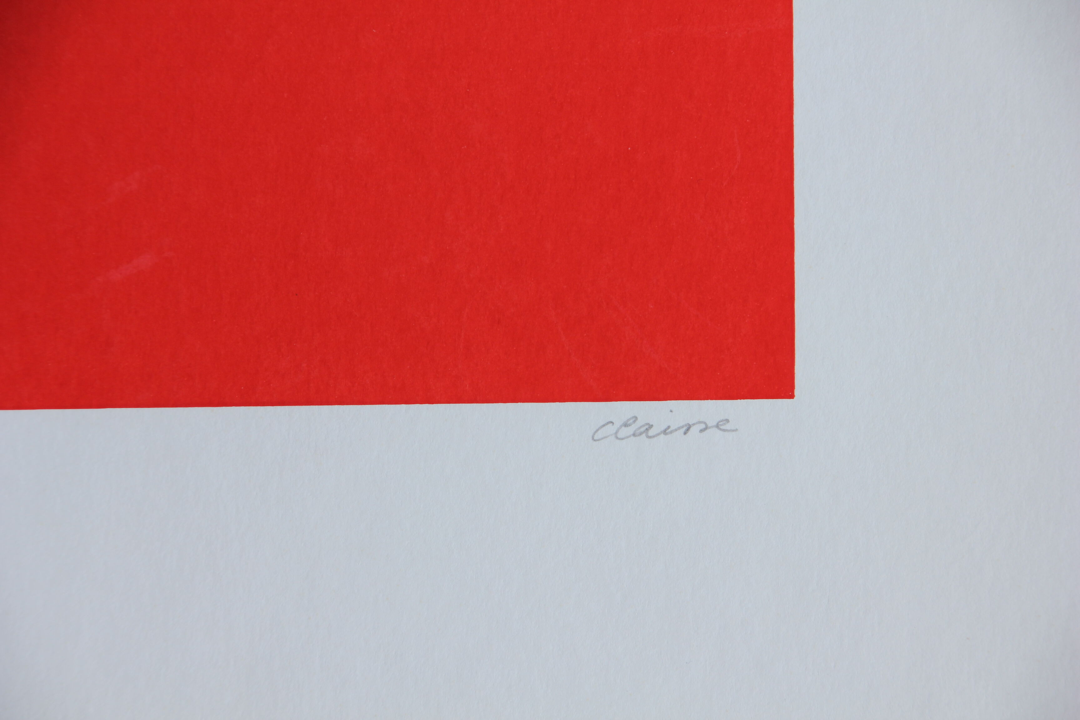 silkscreen print signed op art claisse geneviève 1967 cercles denise rené