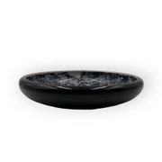 Alvino Bagni, centre de table / vide poche en céramique marbrée noire, ca. 1970