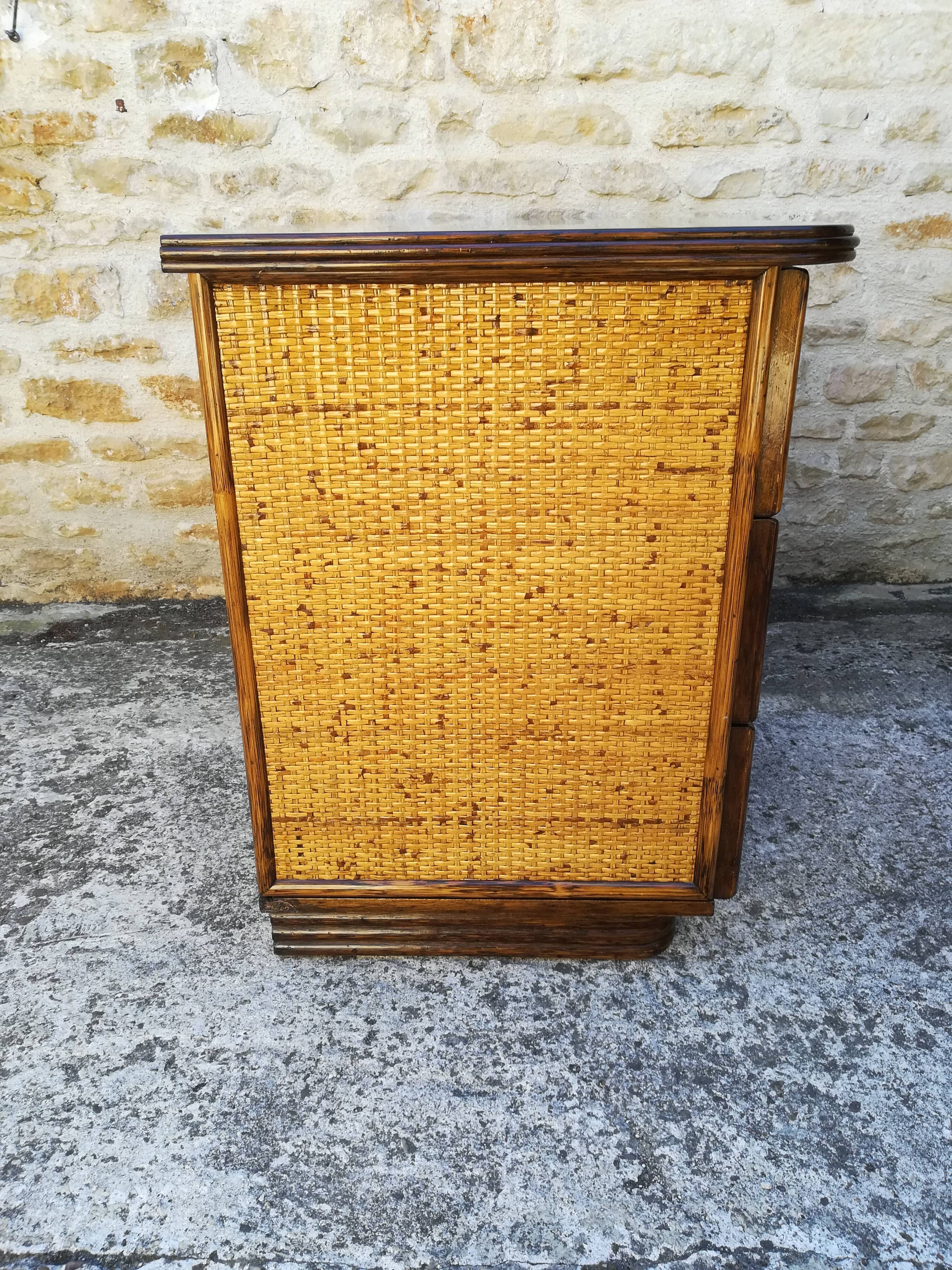 Rattan dresser Maugrion