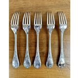 5 Christofle forks, Marly model