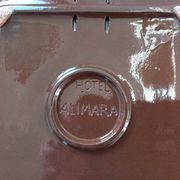Centrepiece or large ceramic catchall in glazed ceramic signed Vila Clara.