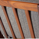 Vintage retro lounge chair in Danish teak wool