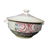 Soupière Sarreguemines period art deco model Agathe