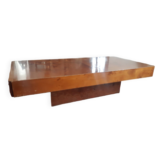 Walnut lacquered coffee table