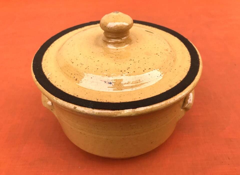 Old glazed terracotta terrine