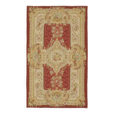 Handmade European Vintage Aubusson Kilim 92 cm x 152 cm