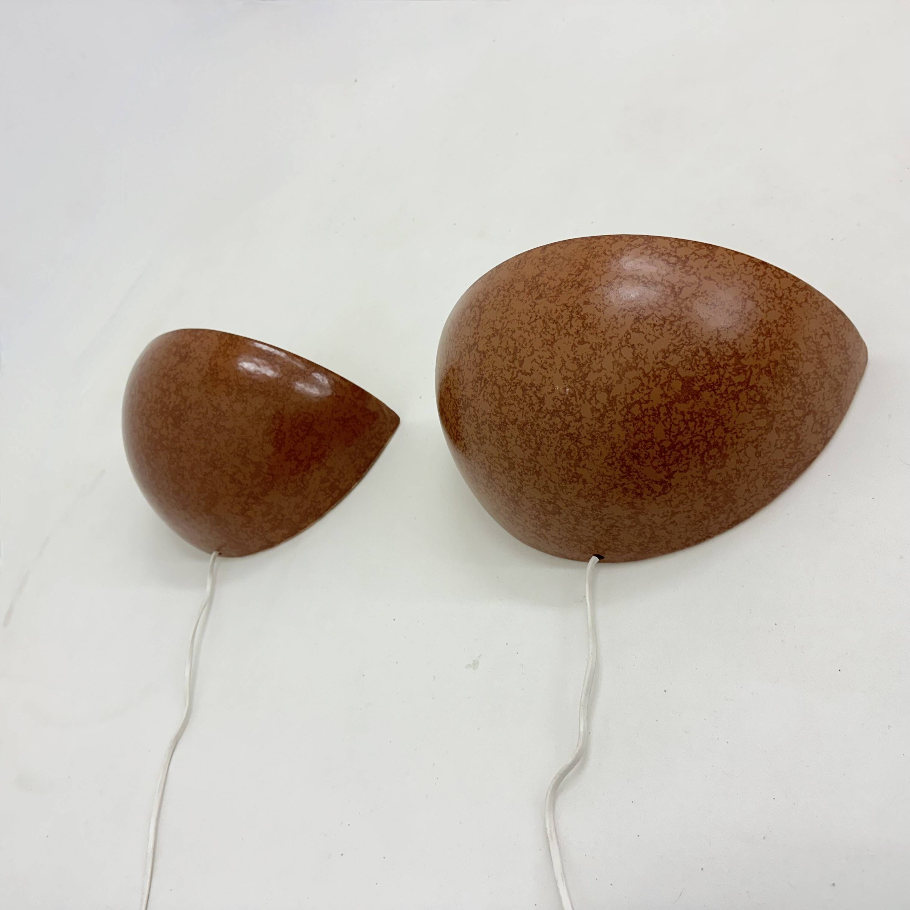 Set of 2 ceramic wall lamps , 1970s